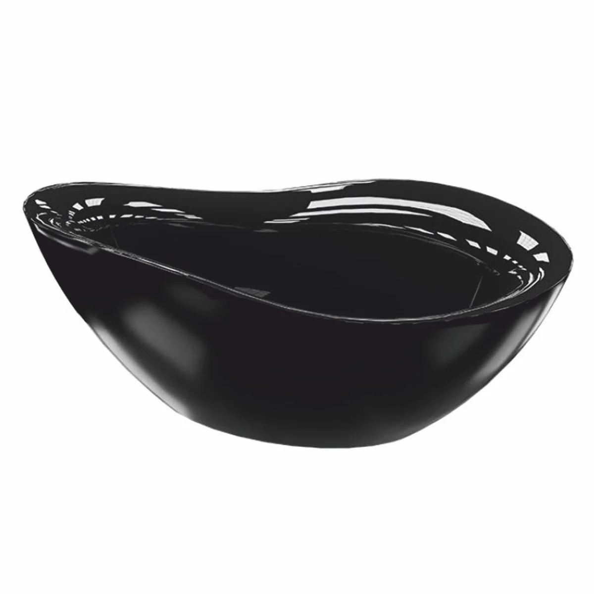 Freestanding luxury bathtub matt black / high gloss black 179.5 cm