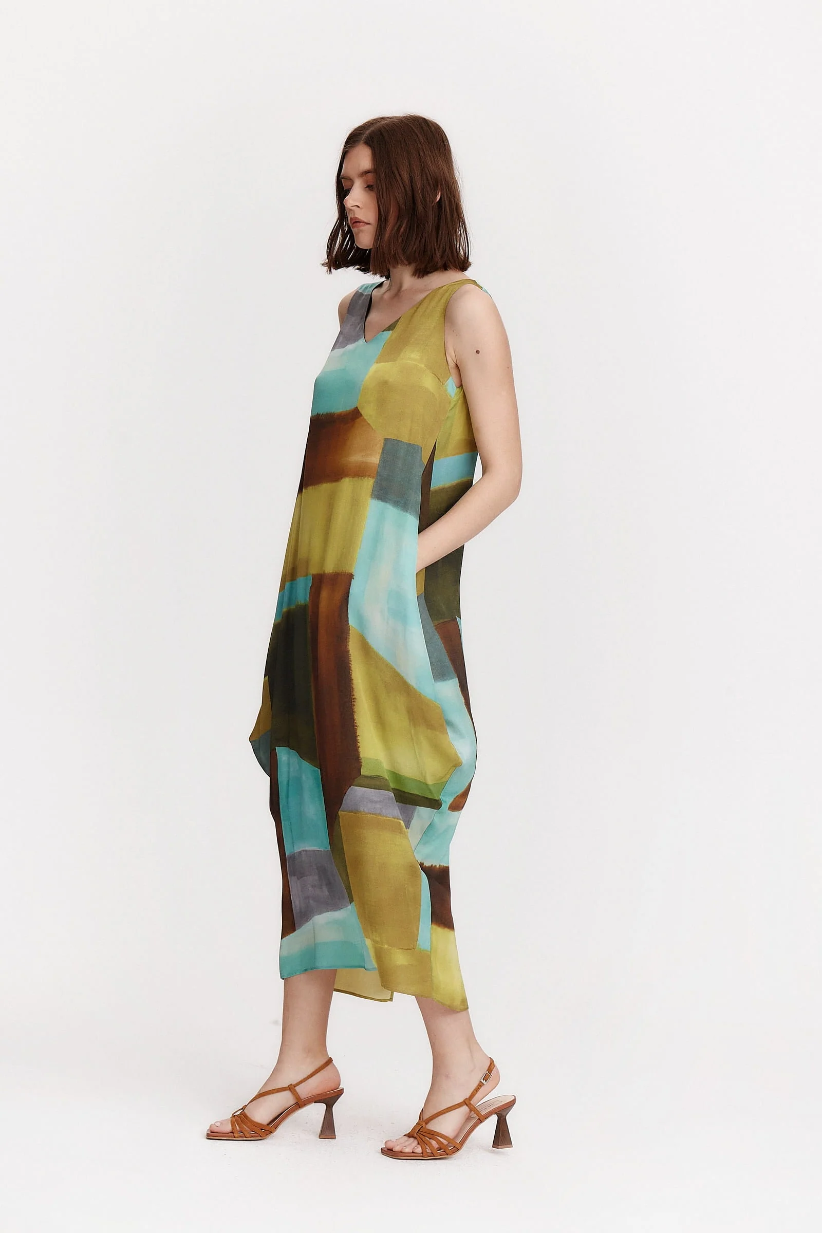 Rivera-Spain Alma Kleid mit geometrischem Print