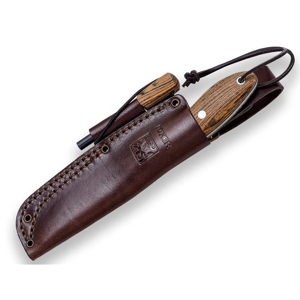 Joker BS9 Canadiense Bocote con ferrocerio- Cuchillo de supervivencia y buschcraft