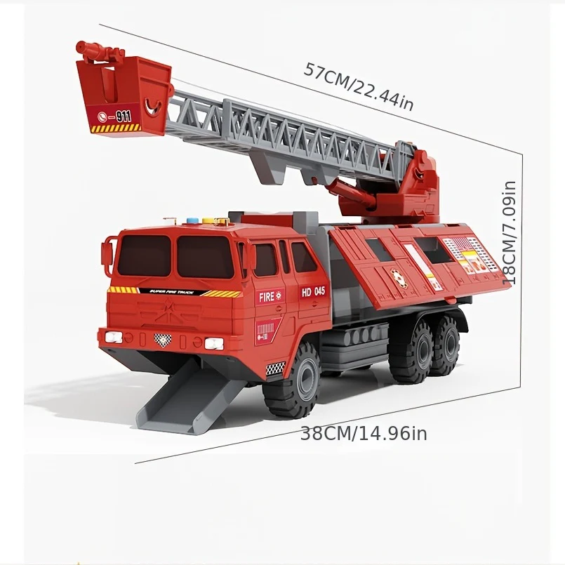 Großes Auto, Spielzeug, Junge, Kinder, Intelligenz, Bildung, Feuertechnik, Fahrzeug, Anzug, Multifunktionsbehälter, Rakete, Wasserstrahl