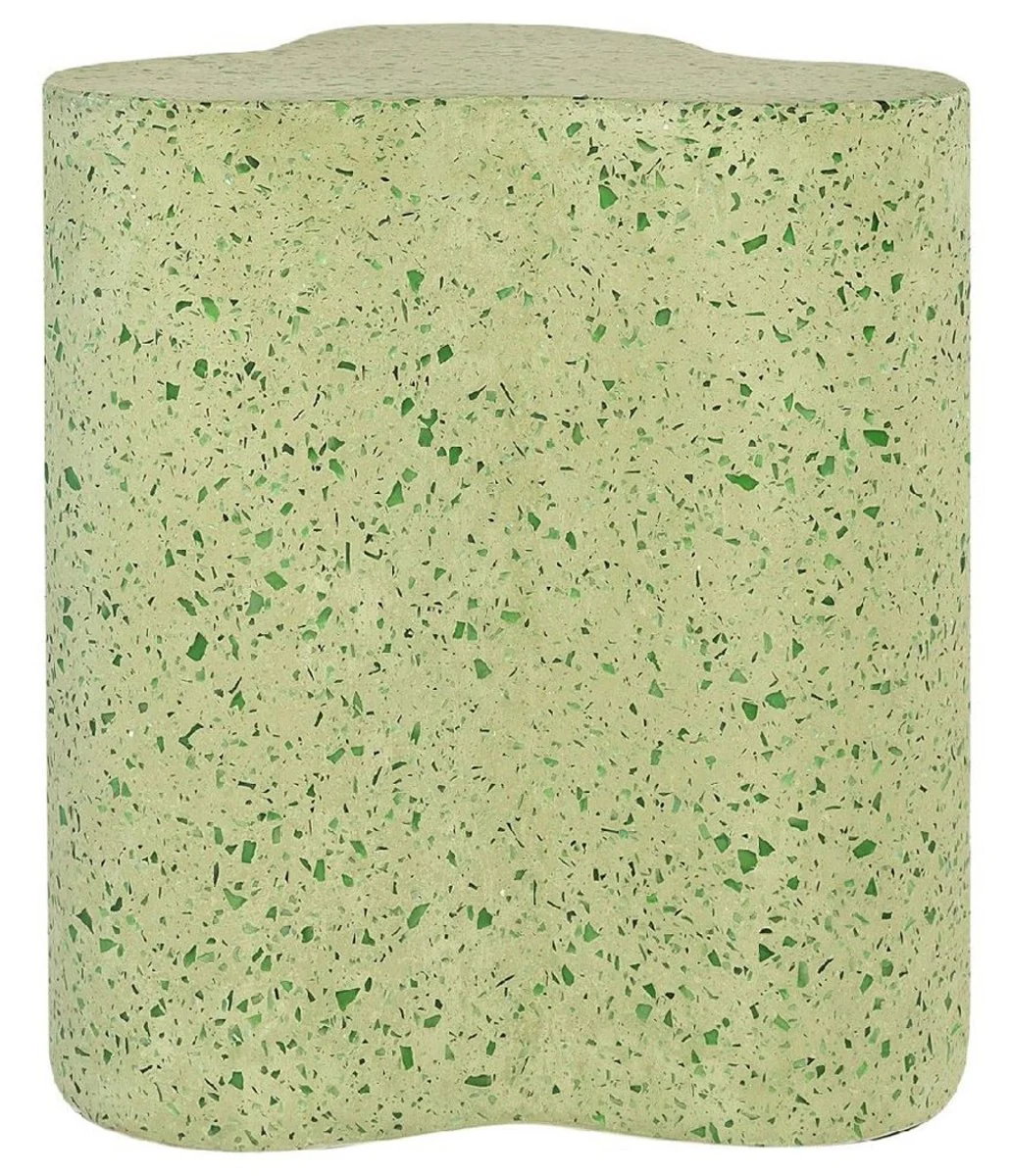 Luxury terrazzo natural stone side table / stool green 41.5 x 41.5 x H. 45 cm - living room furniture - hotel furniture - natural stone furniture - luxury furniture - luxury furnishings