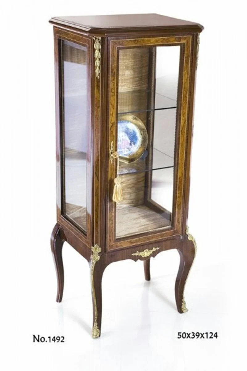 Baroque display cabinet 50 x 39 x H. 124 cm - display cabinet - living room cabinet