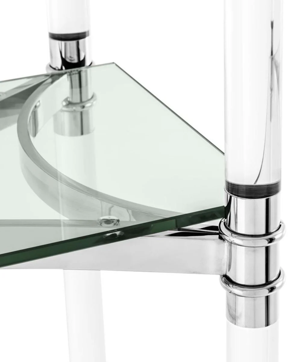 Living room cupboard / shelf cupboard silver 117 x 41 x H. 200 cm - luxury furniture