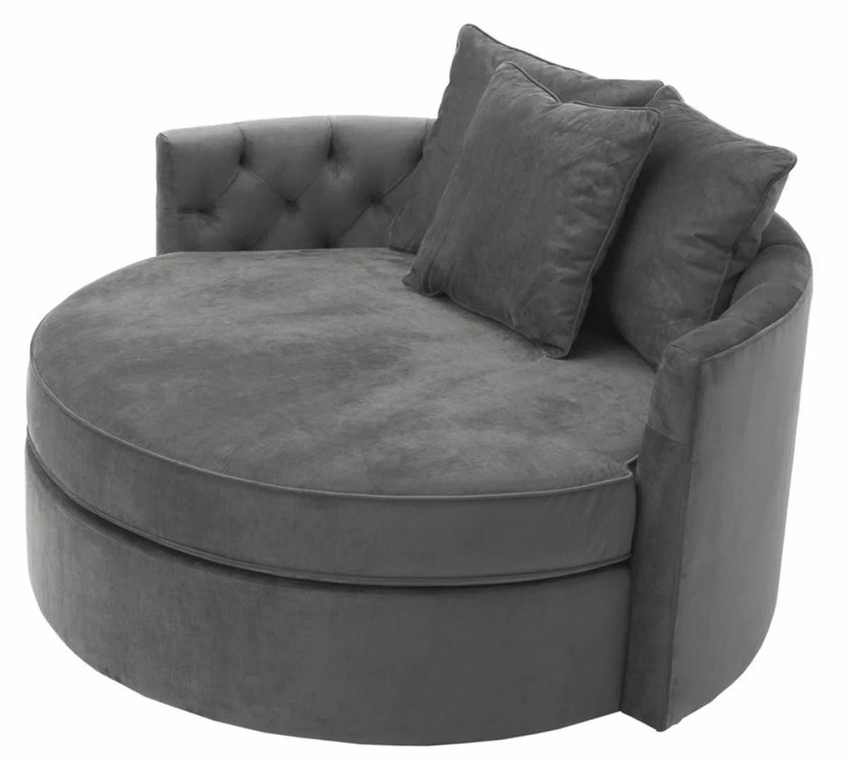 Designer sofa dark gray 157 x 148 x H. 90 cm - luxury round sofa