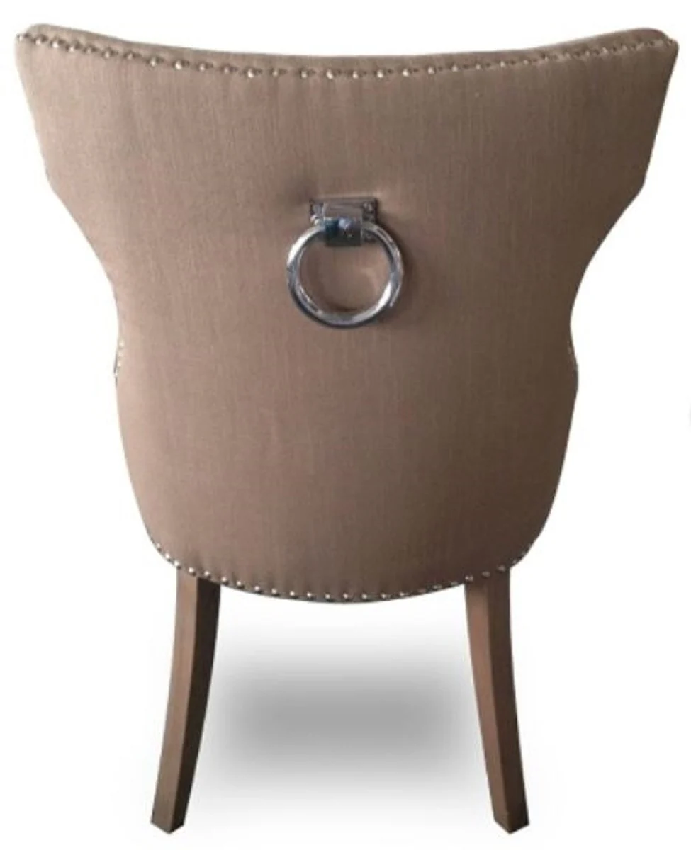 Luxury dining room chair taupe / brown 59 x 65 x H. 98 cm - Dining room furniture