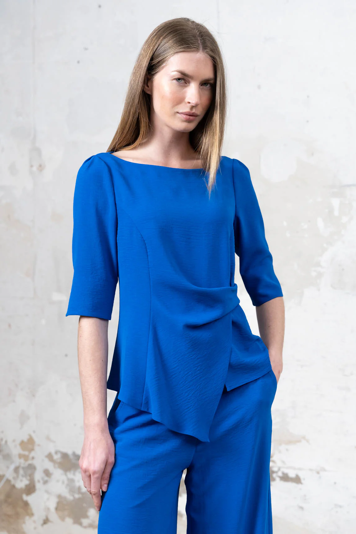 Rivera-spanische blaue Elini-Bluse