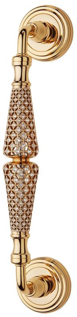 Baroque door handle set with Swarovski crystal glass H. 27.1 cm - Made in Italy