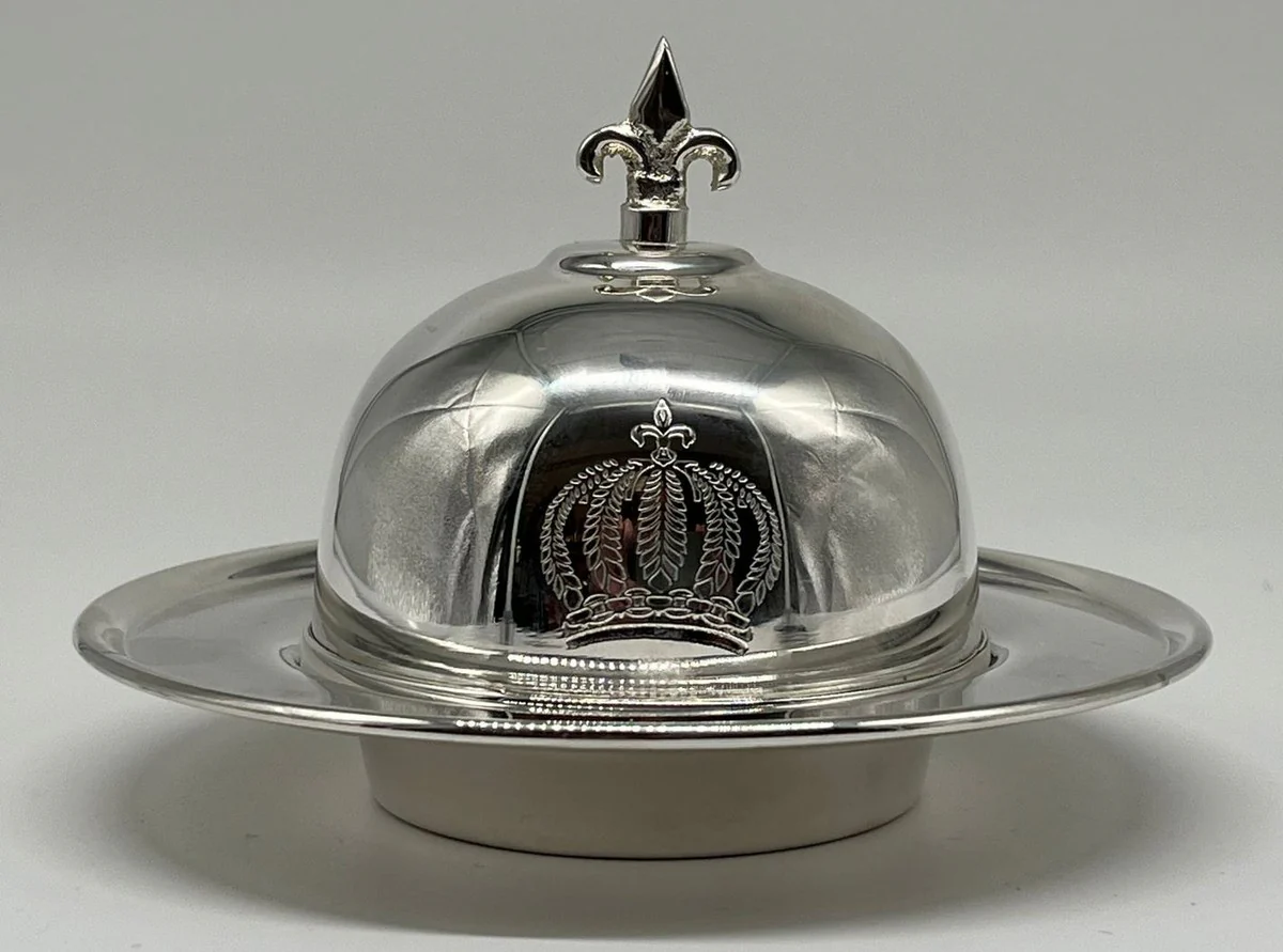 Pompöös by Luxury Baroque Caviar Bowl with Lid Silver - designed by Harald Glööckler