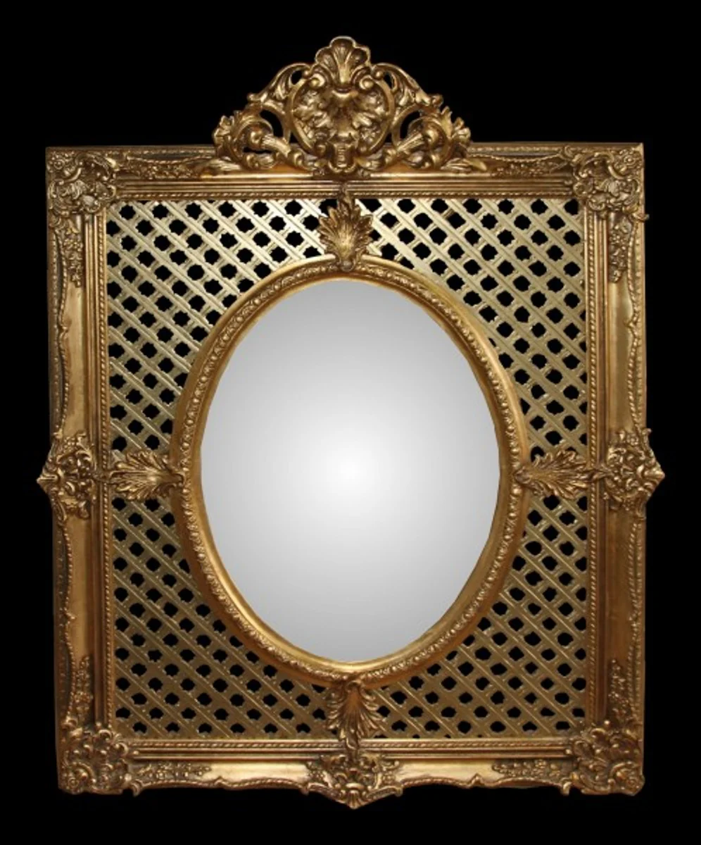 Baroque luxury mirror gold W 101 cm, H 141 cm - noble & magnificent - limited edition