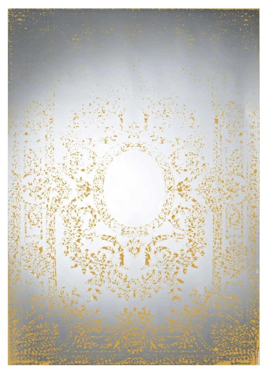 Art Deco vintage wall mirror bronze 101 x H. 142 cm - antique style furniture