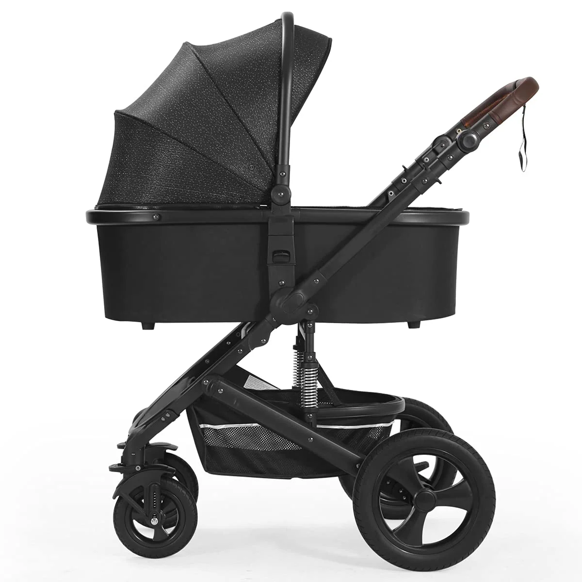 Kinderwagen für Neugeborene und Kleinkinder – Cynebaby 2-in-1 Hochformat, umwandelbar, umkehrbar, stoßfest, Stubenwagen, Kinderwagen, Kinderwagen, mit Getränkehalter, Fußsack und Wickeltasche (grün)