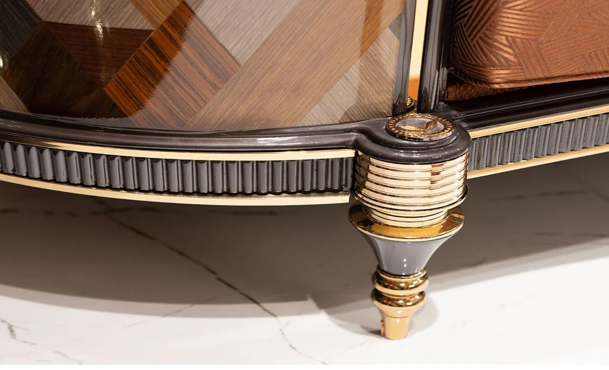 Luxury Art Deco Sofa Brown / Multicolor / Gray / Gold - Living Room Sofa - Living Room Furniture - Art Deco Furniture - Luxury Furniture