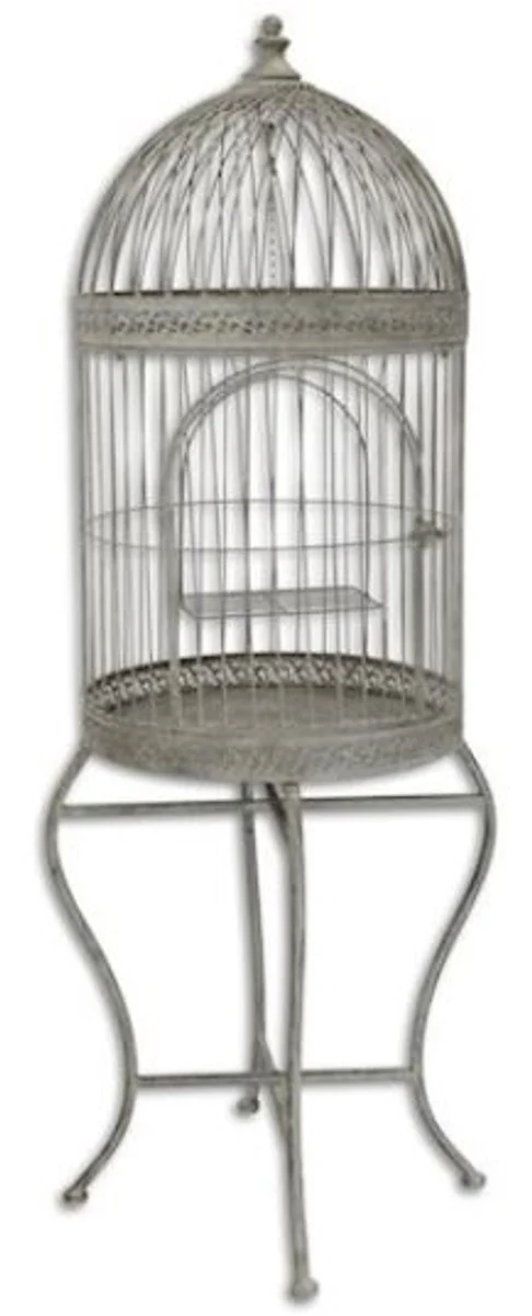 Art Nouveau Birdcage with Stands Gray 45 x 45 x H. 120.5 cm - Baroque & Art Nouveau Accessories