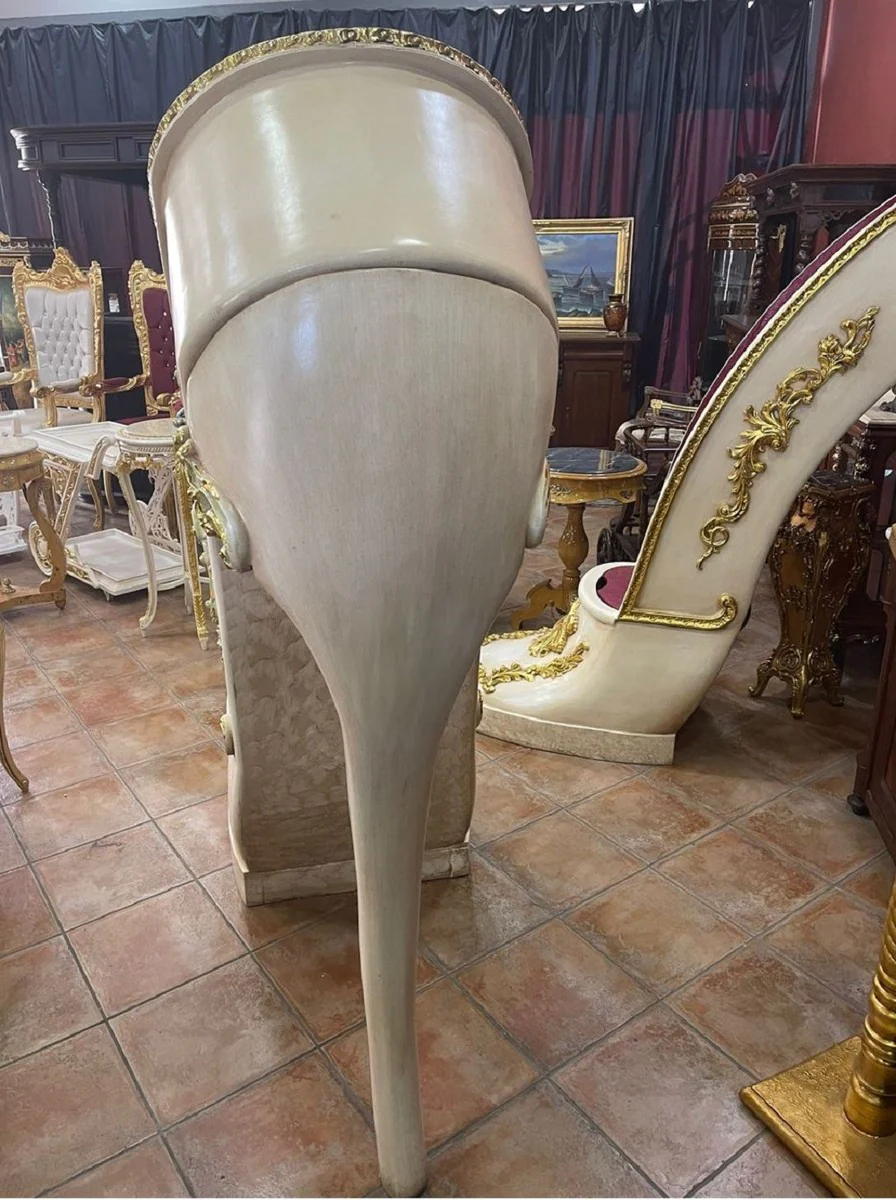 Luxury Baroque High Heel Display Cabinet Purple / Cream / Gold - Handcrafted Solid Wood Women's Shoe Display Cabinet - Magnificent Baroque Furniture