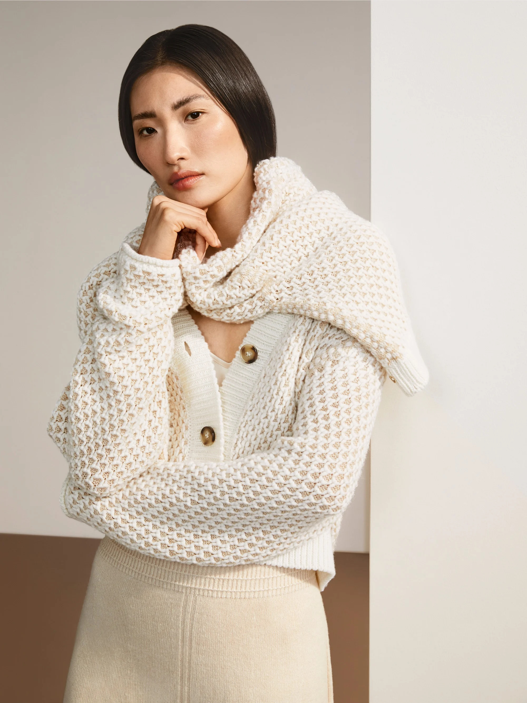 Eleganter, in Deutschland gestrickter Pullover von Marc-Cain