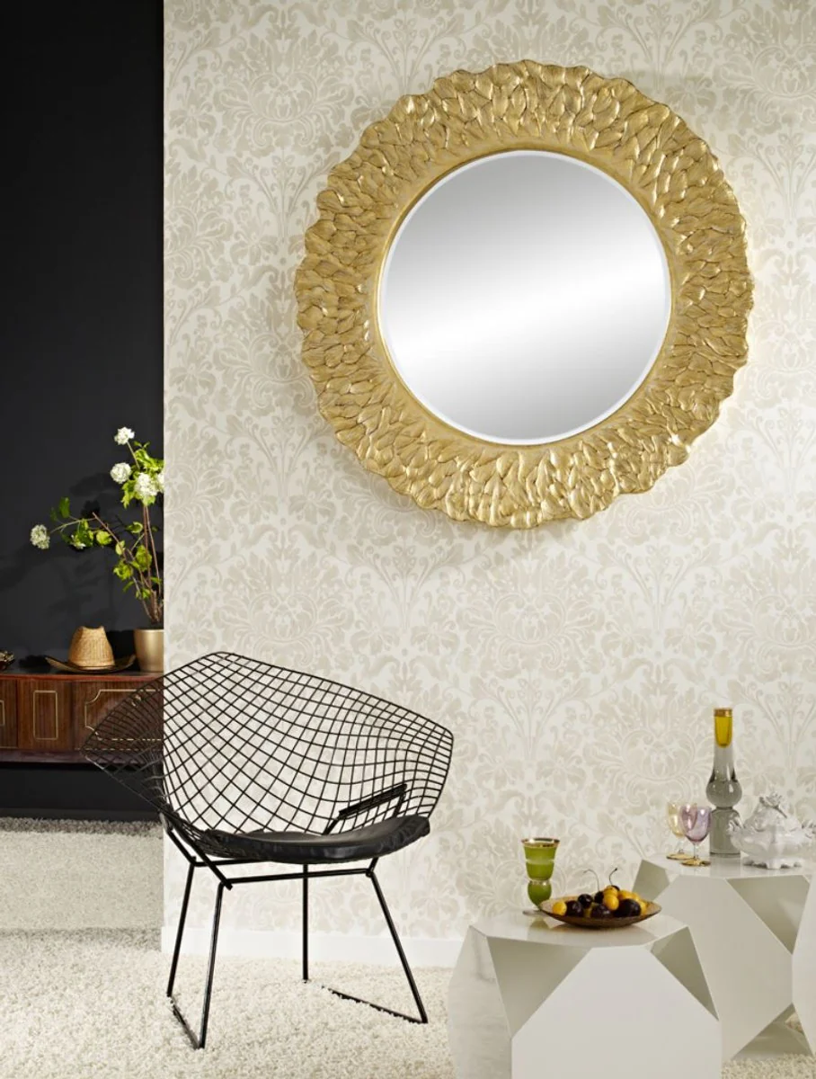 Hotel / Restaurant Mirror Gold Round Ø 110 cm - Luxury Quality Round Games
