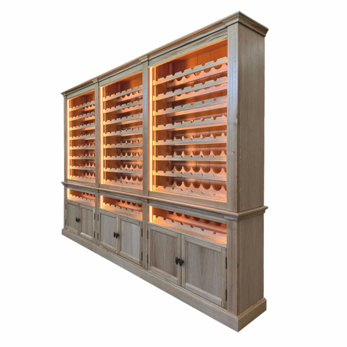 Country house style wine cabinet gray / brown 300 cm - country house style bar furniture