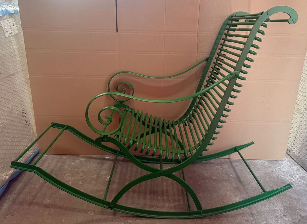 Jugendstil Garten Schaukelstuhl Grün - Barock & Jugendstil Garten Möbel