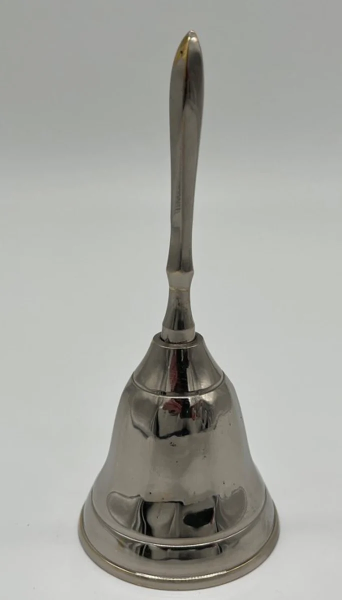 Handglocke Messing vernickelt Ø 4.5 x H. 11 cm - Tischglocke - Service Glocke - Gastronomie Glocke - Hotel Glocke - Hotel & Gastronomie Deko Accessoires