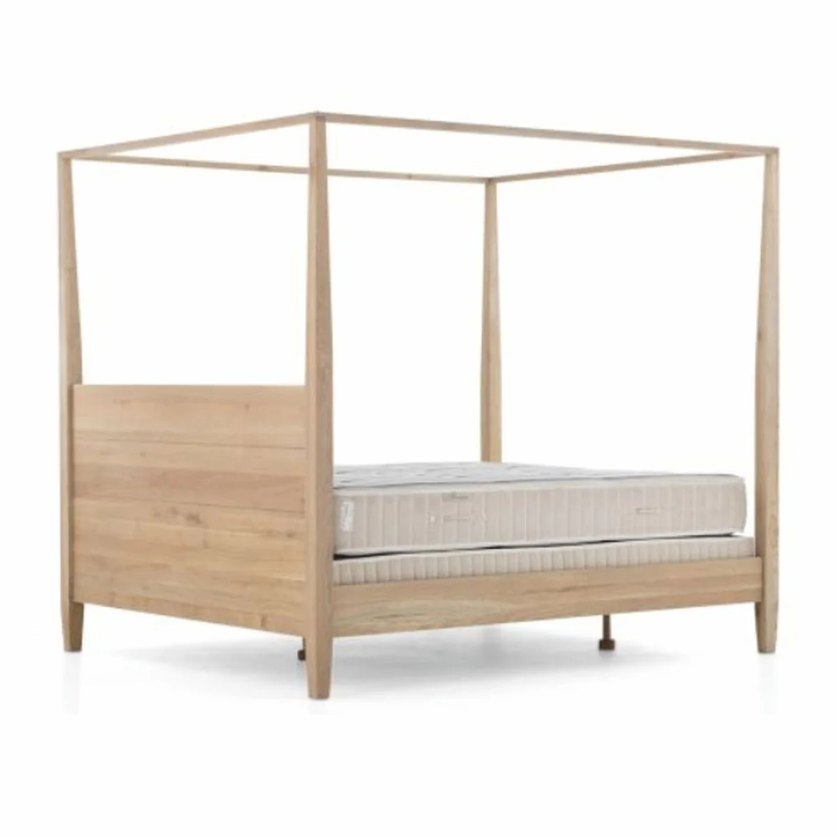 Country house style canopy bed natural colors / gray - various sizes - bedroom furniture