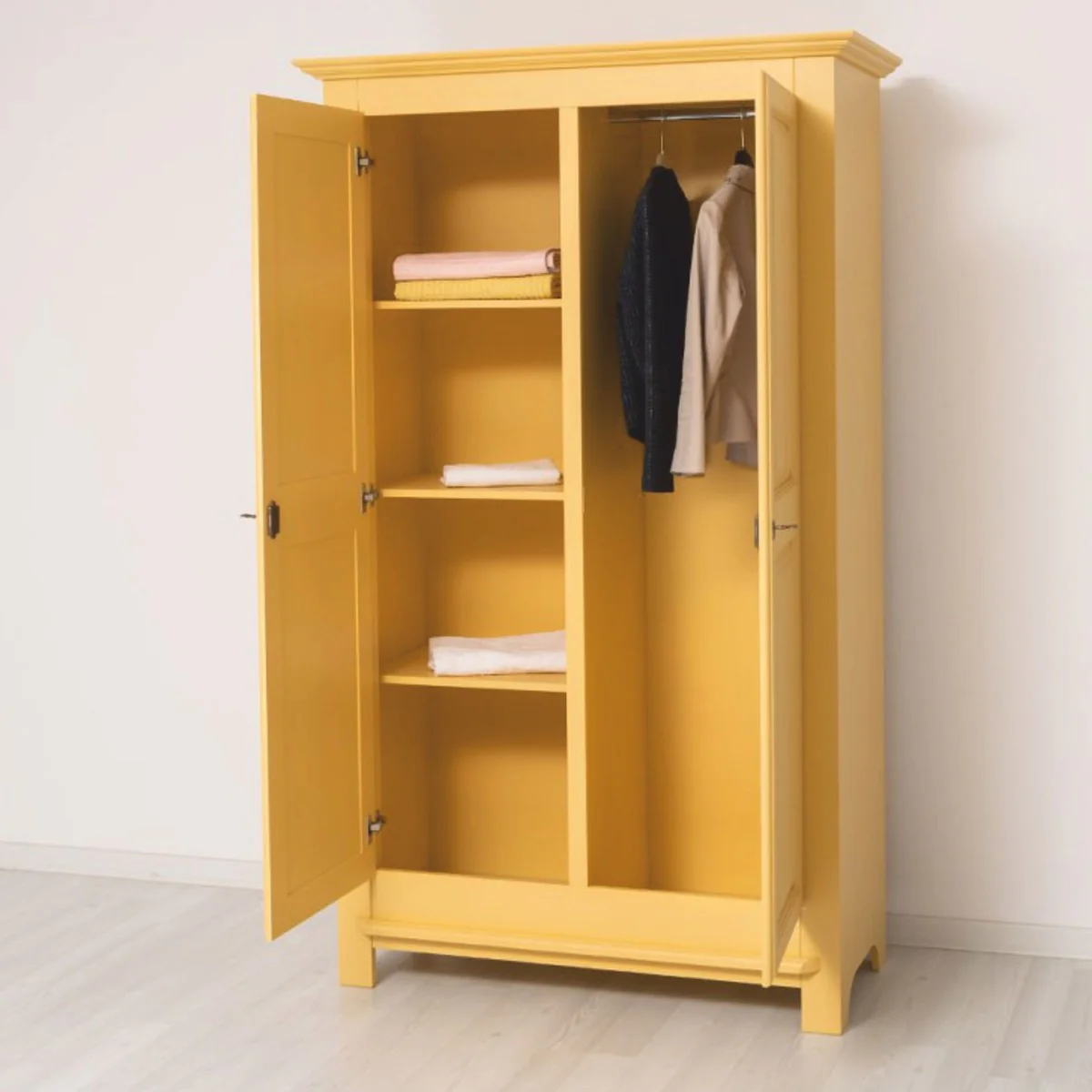 Country house style bedroom cupboard yellow 121 cm - bedroom furniture