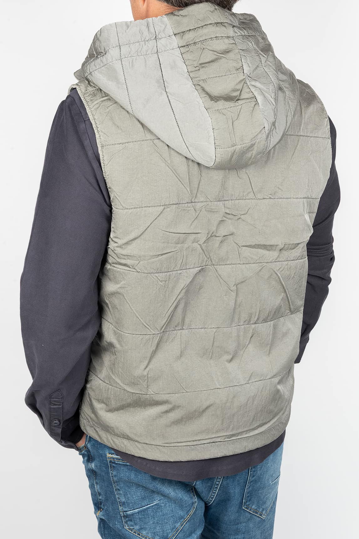 Rivera-Spain Keeling gepolsterte Weste mit grüner Kapuze