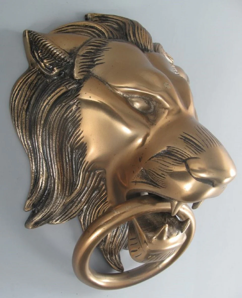 Baroque aluminum door knocker lion bronze H. 33 cm - Baroque decorative accessories