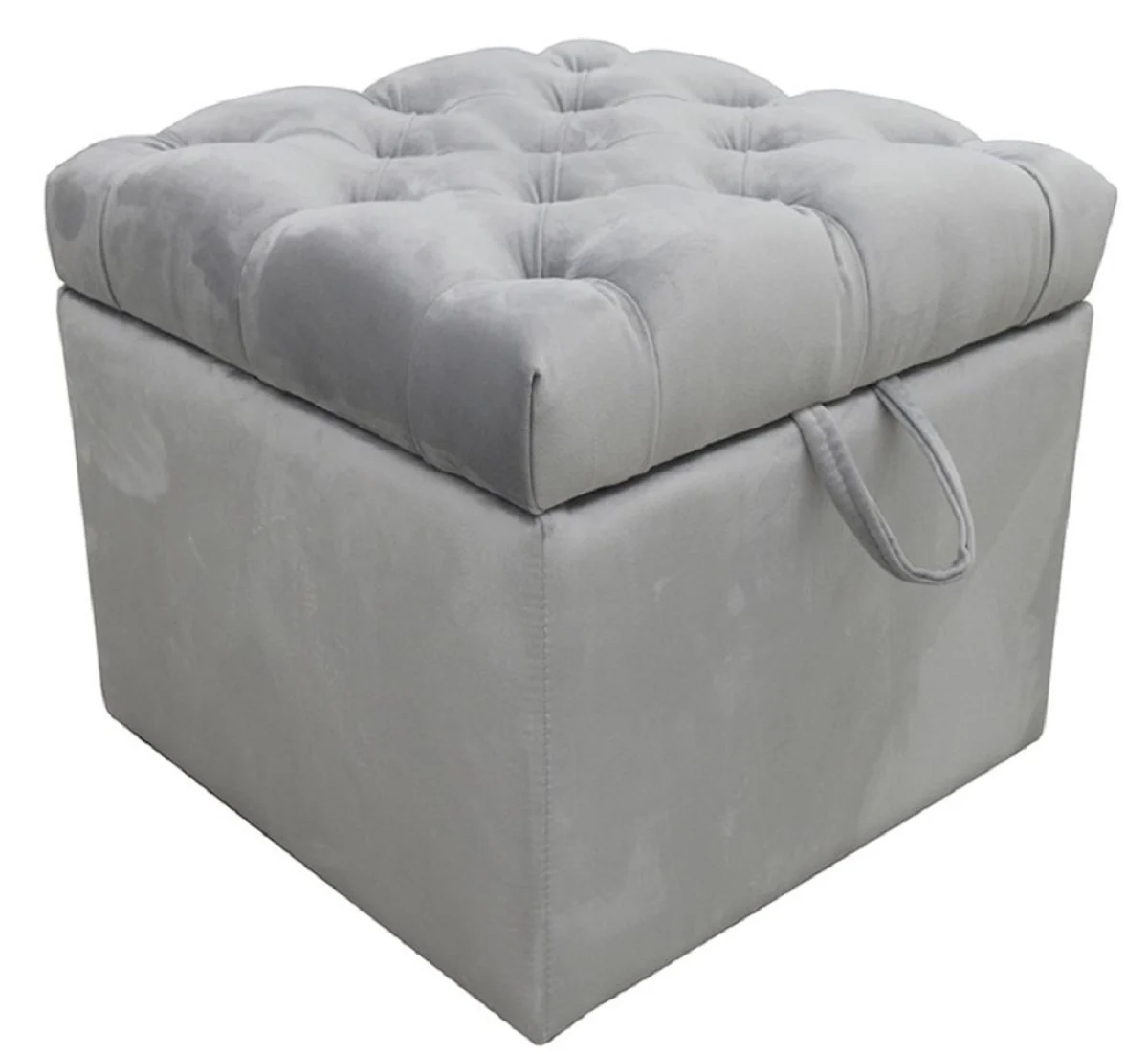 Luxury Chesterfield chest with seat 50 x 50 x H. 48 cm - Various colors - Padded folding stool - Stool chest - Luxury quality