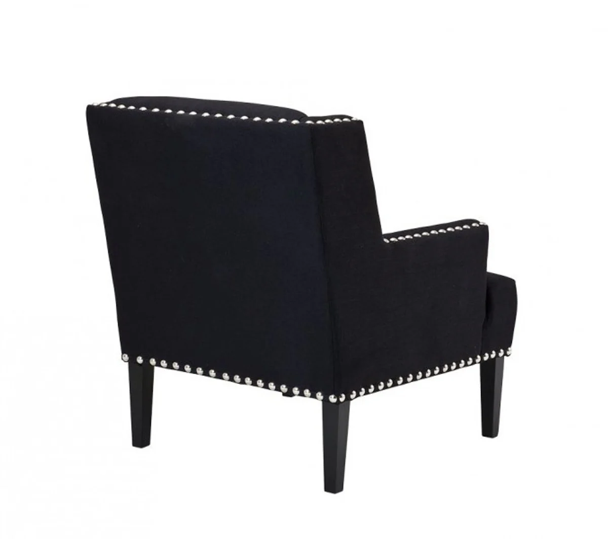 Designer Art Deco Club Sessel Schwarz - Luxus Club Sessel