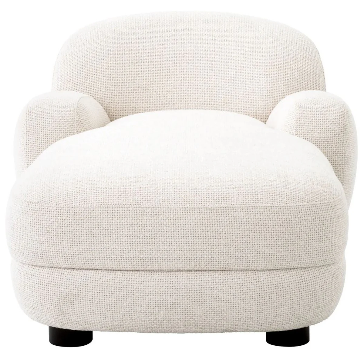 Luxury chaise longue white / black 95 x 170 x H. 69 cm - Living room lounge chair - Recamiere - Living room furniture - Luxury furniture - Luxury quality