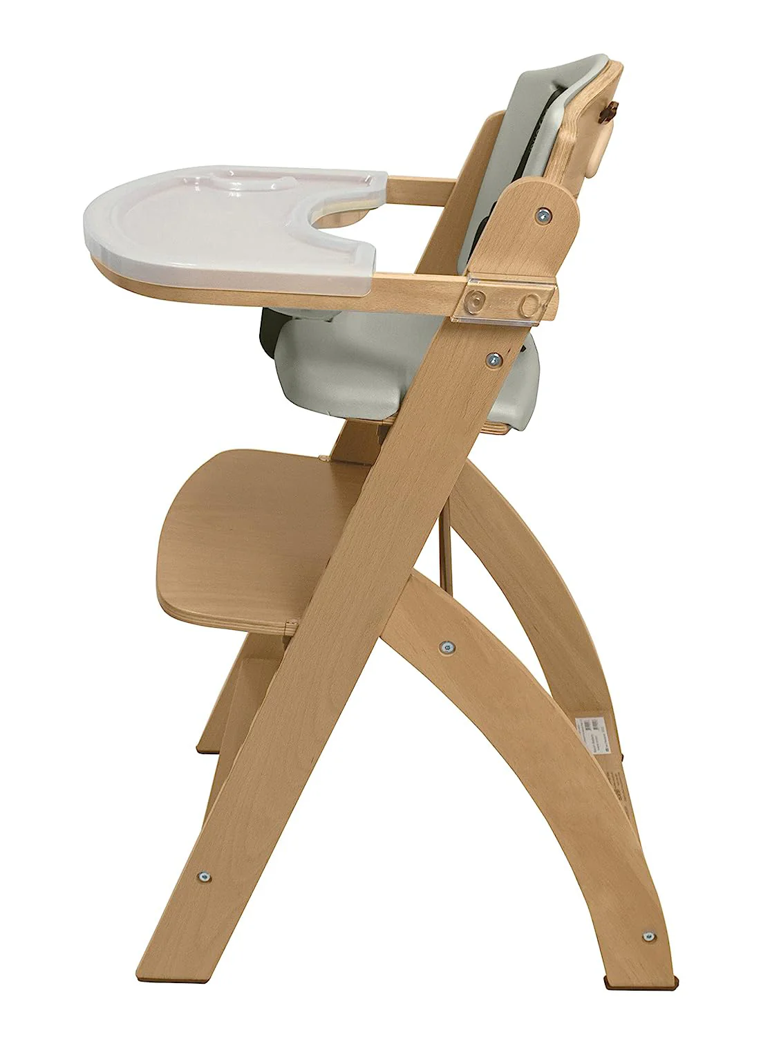 Hochstühle aus Holz für Babys und Kleinkinder. 3-in-1 verstellbarer Hochstuhl mit abnehmbarem Tablett, leicht zu reinigen, tragbar. 6 Months up to 250 Lb. Kissen aus Naturholz/Olivenholz