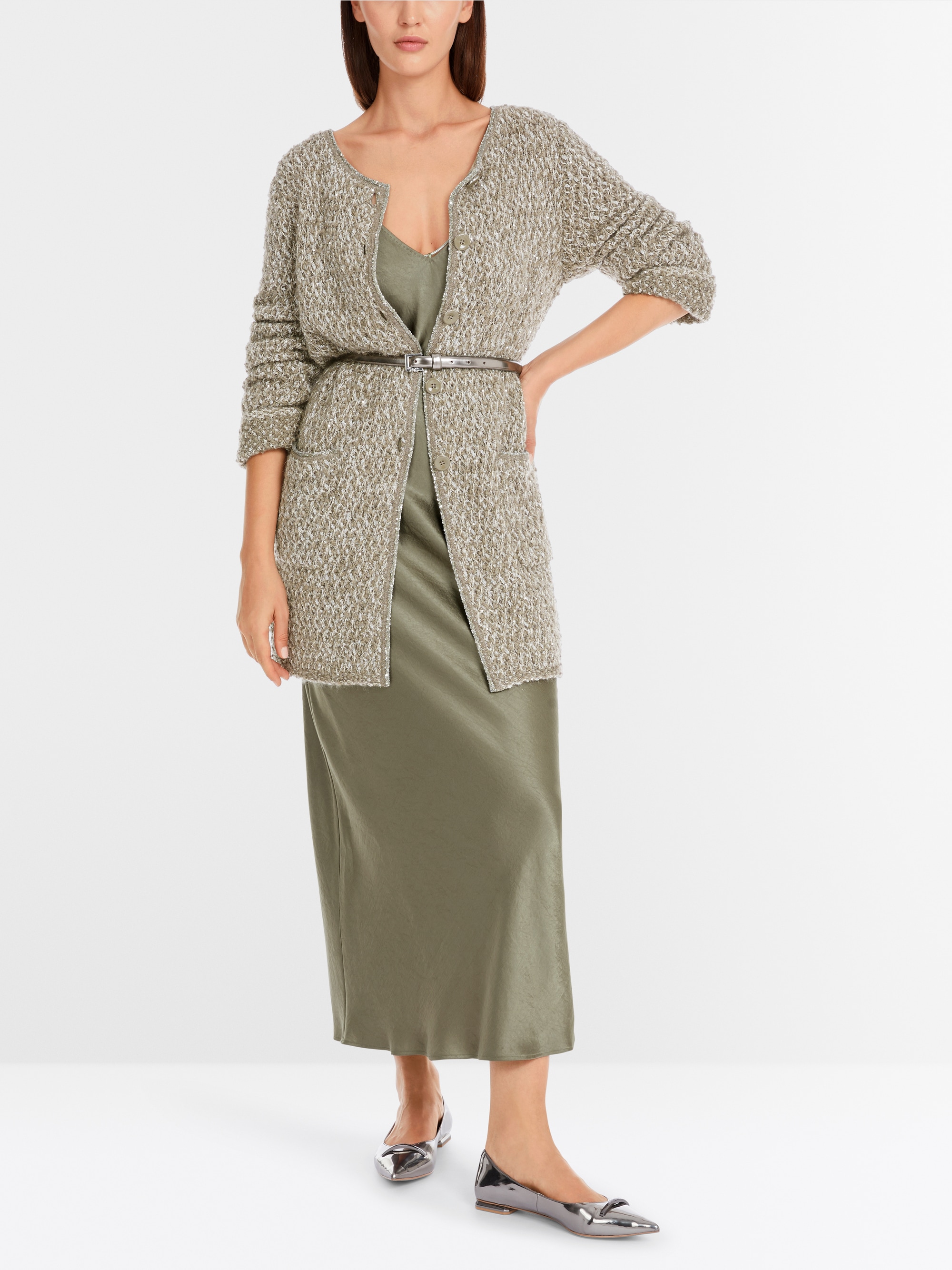 Marc-Cain Slip-Kleid mit Strasskordel