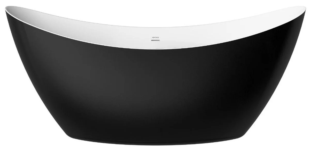 Freestanding luxury acrylic bathtub black / white 173 x 73 x H. 75 cm - Luxury bathroom accessories - Luxury collection