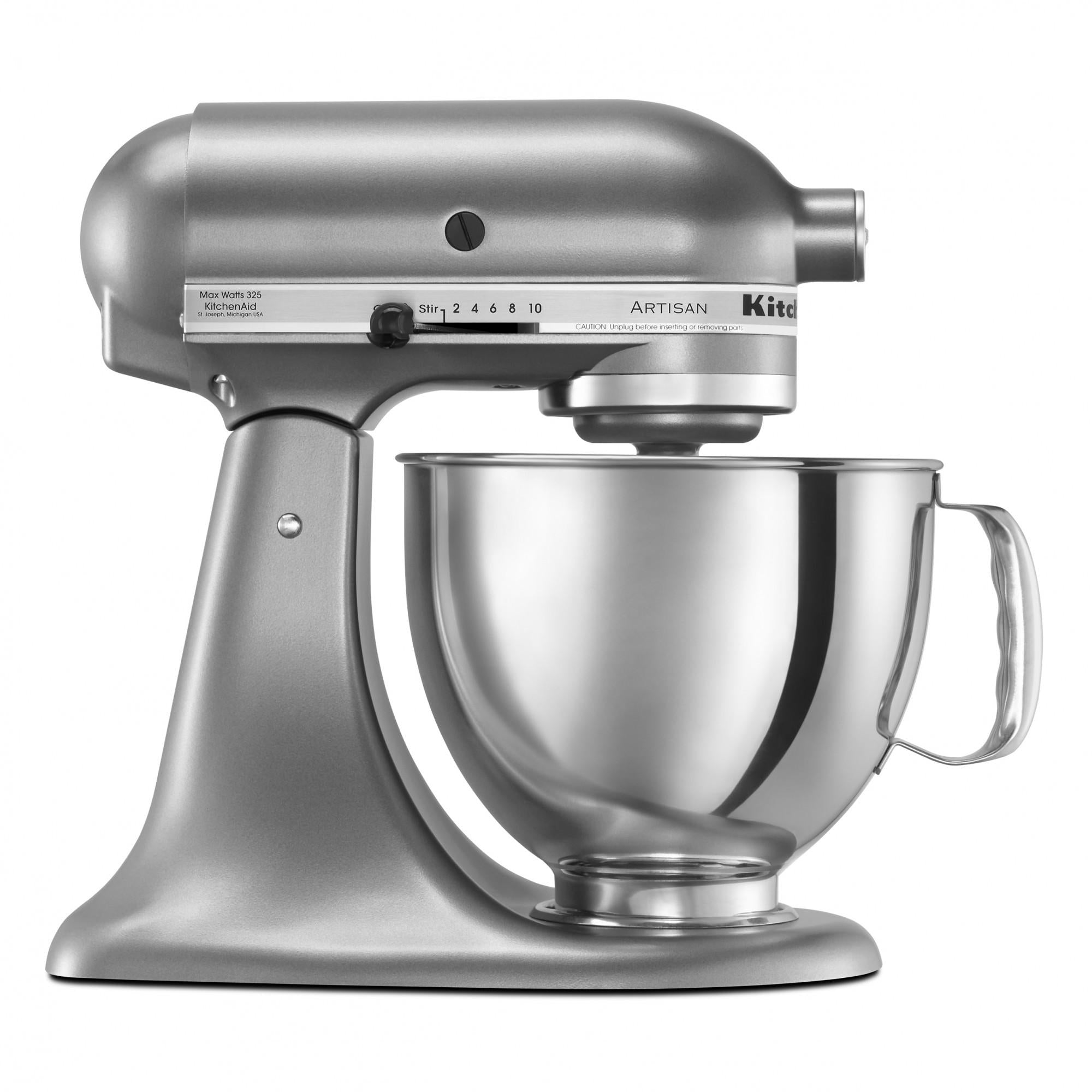 KitchenAid KSM150PSCU Artisan Serie 5-Quart Tilt-Head Stand Mixer, Contour Silver