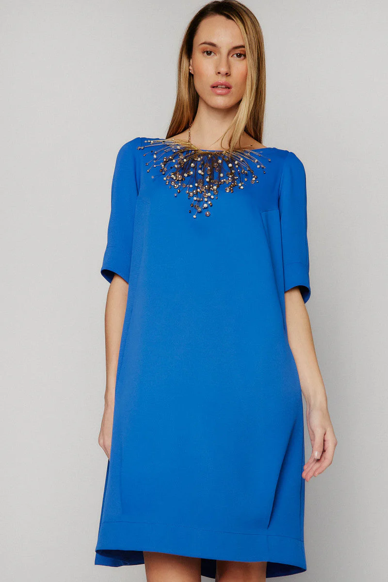 Rivera-Spain Blaues Azucena-Kleid