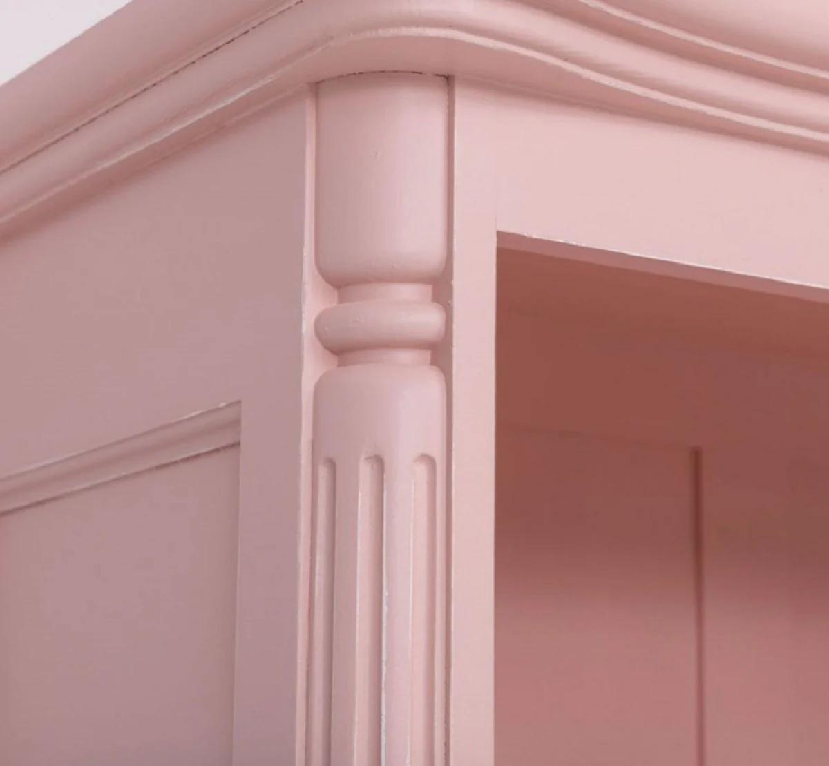 Country house style cupboard pink 112 x 49 x H. 190 cm - solid wood shelf cupboard - bookcase - living room cupboard - country house style furniture