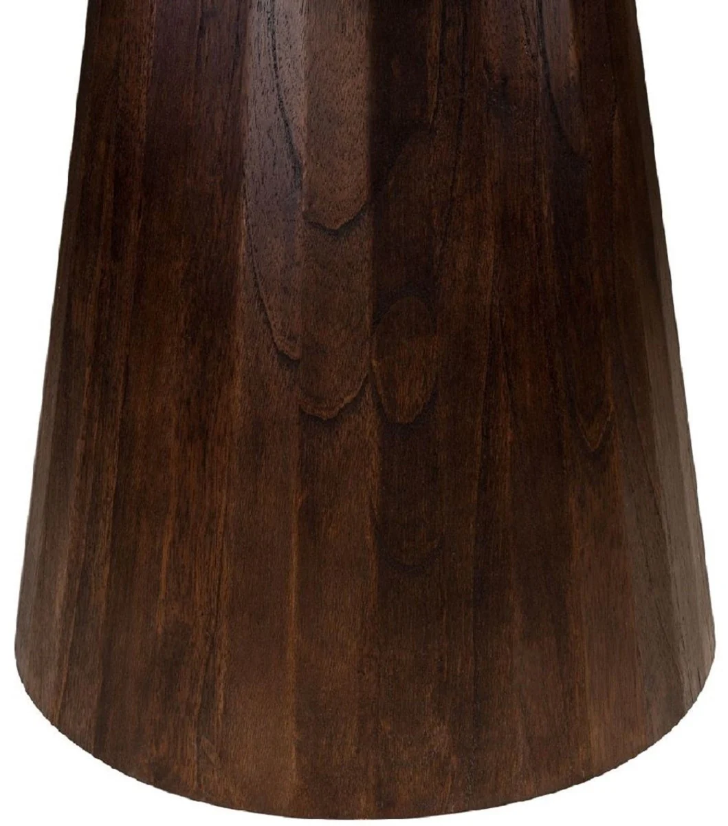 Luxury dining table dark brown Ø 120 x H. 76 cm - Round solid wood kitchen table - Dining room furniture - Kitchen furniture - Luxury furniture - Luxury furnishings