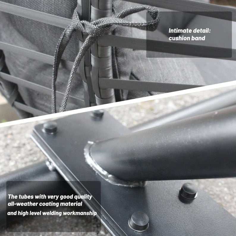 Hammock Wicker Swing Egg Chair Outdoor Backyard oder Indoor mit Stand Rain Cover enthalten