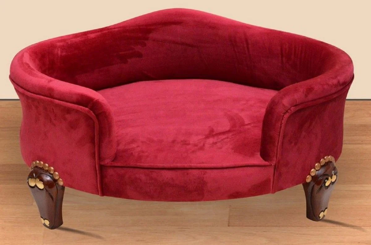 Baroque dog bed Royal Boardeaux red / brown / gold - Baroque dog furniture - Baroque animal furniture - Animal furniture in the Baroque style