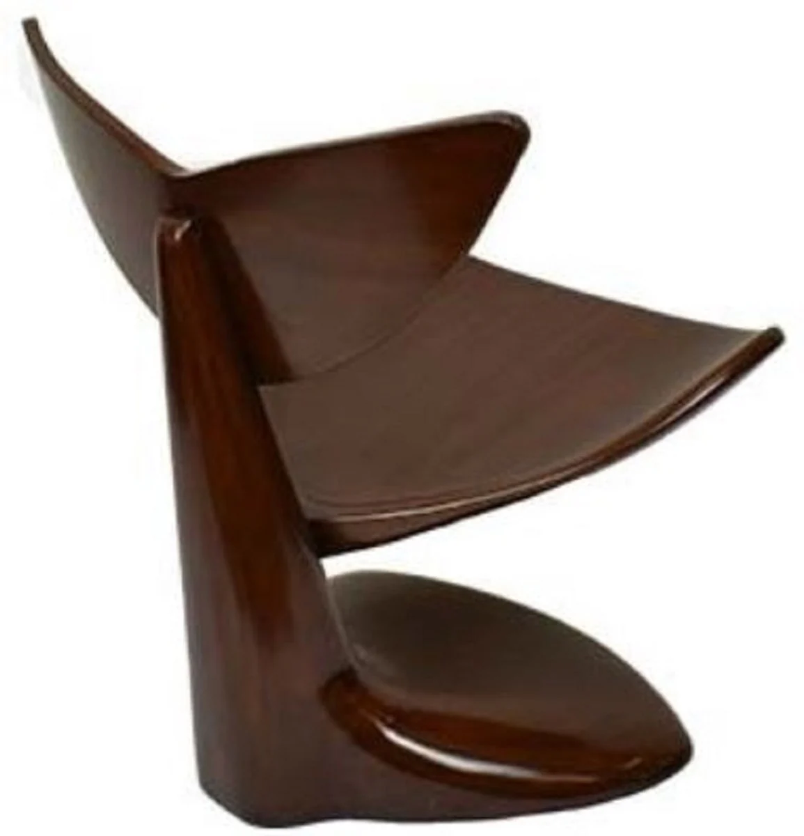 Designer mahogany chair dark brown 83 x 68 x H. 87 cm - designer furniture - luxury quality