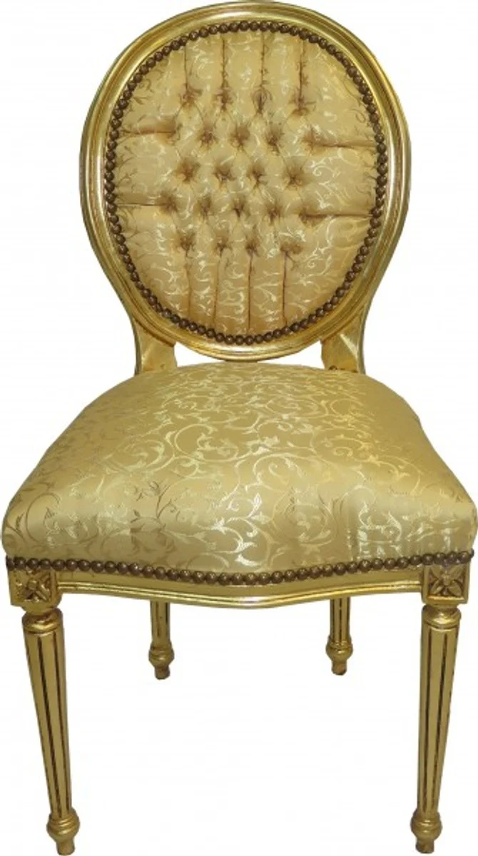 Baroque Dining Chair Gold Pattern / Gold Mod2 Round