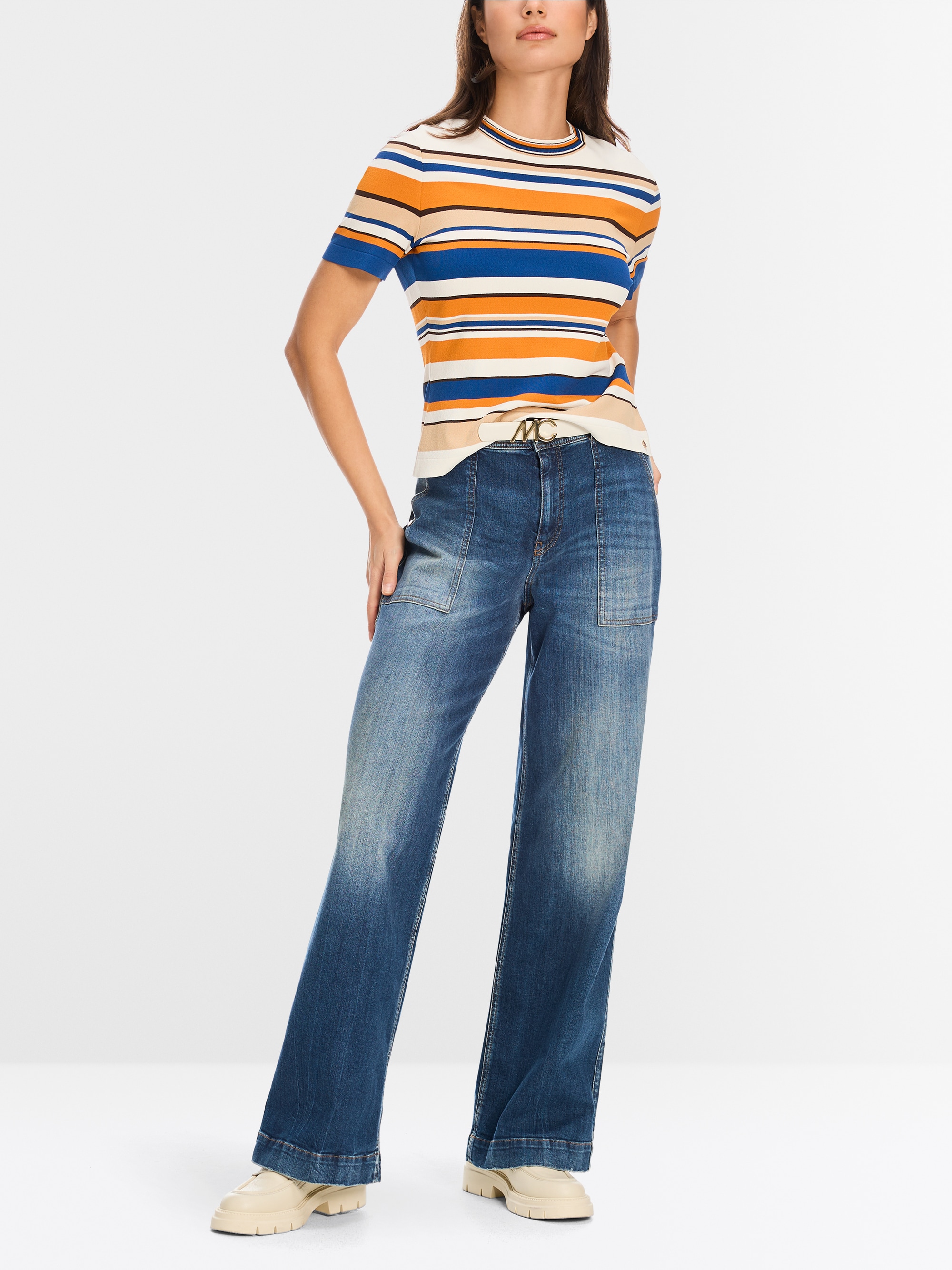 Marc-Cain Rethink Together gestreifter Pullover