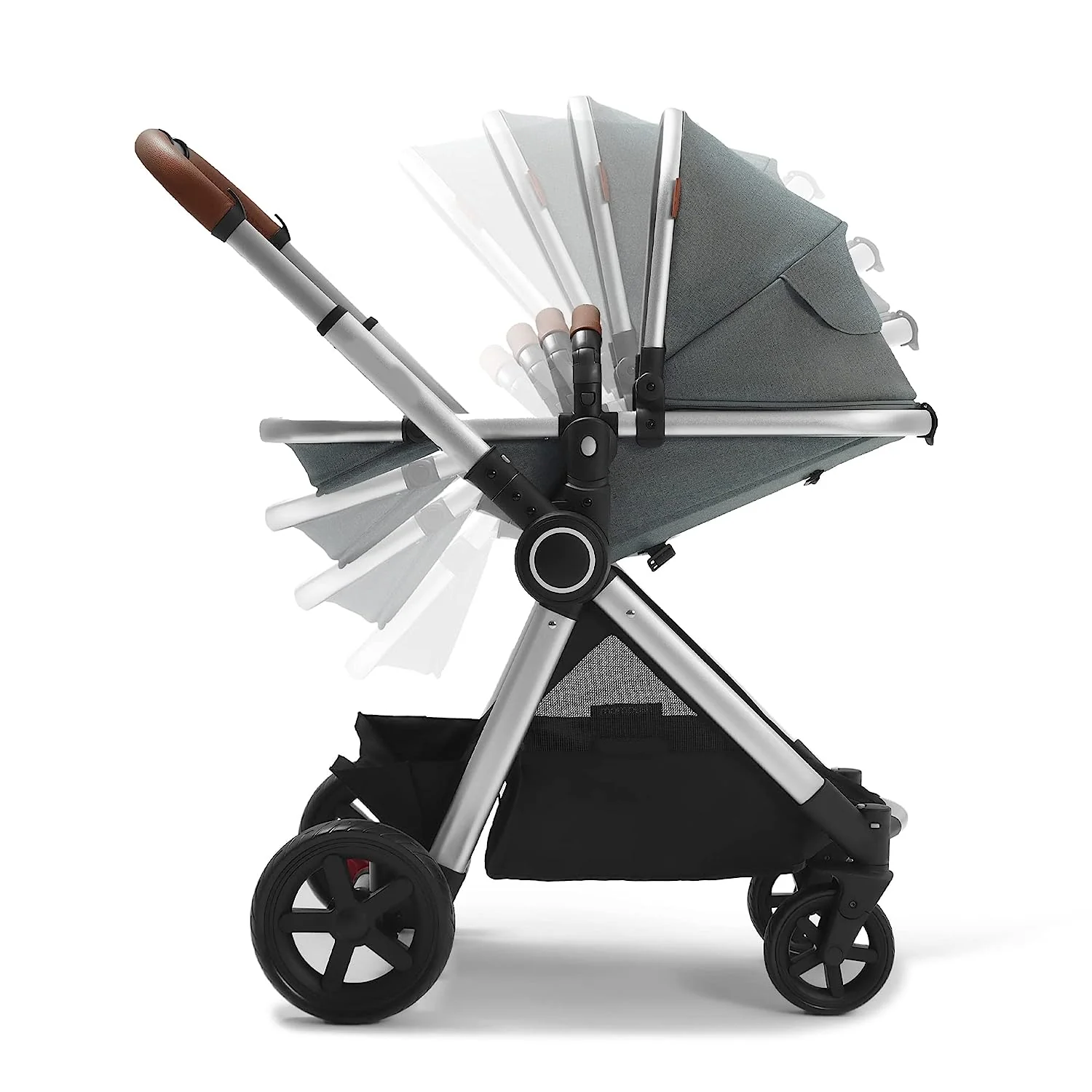 Kinderwagen mit abnehmbarem Stubenwagen – Kinderwagen in voller Größe für bequeme Ausflüge mit dem Baby – Kleinkind-Kinderwagen mit umkehrbarem Kinderwagensitz – Kinderwagen mit leichtgängigem Stubenwagen