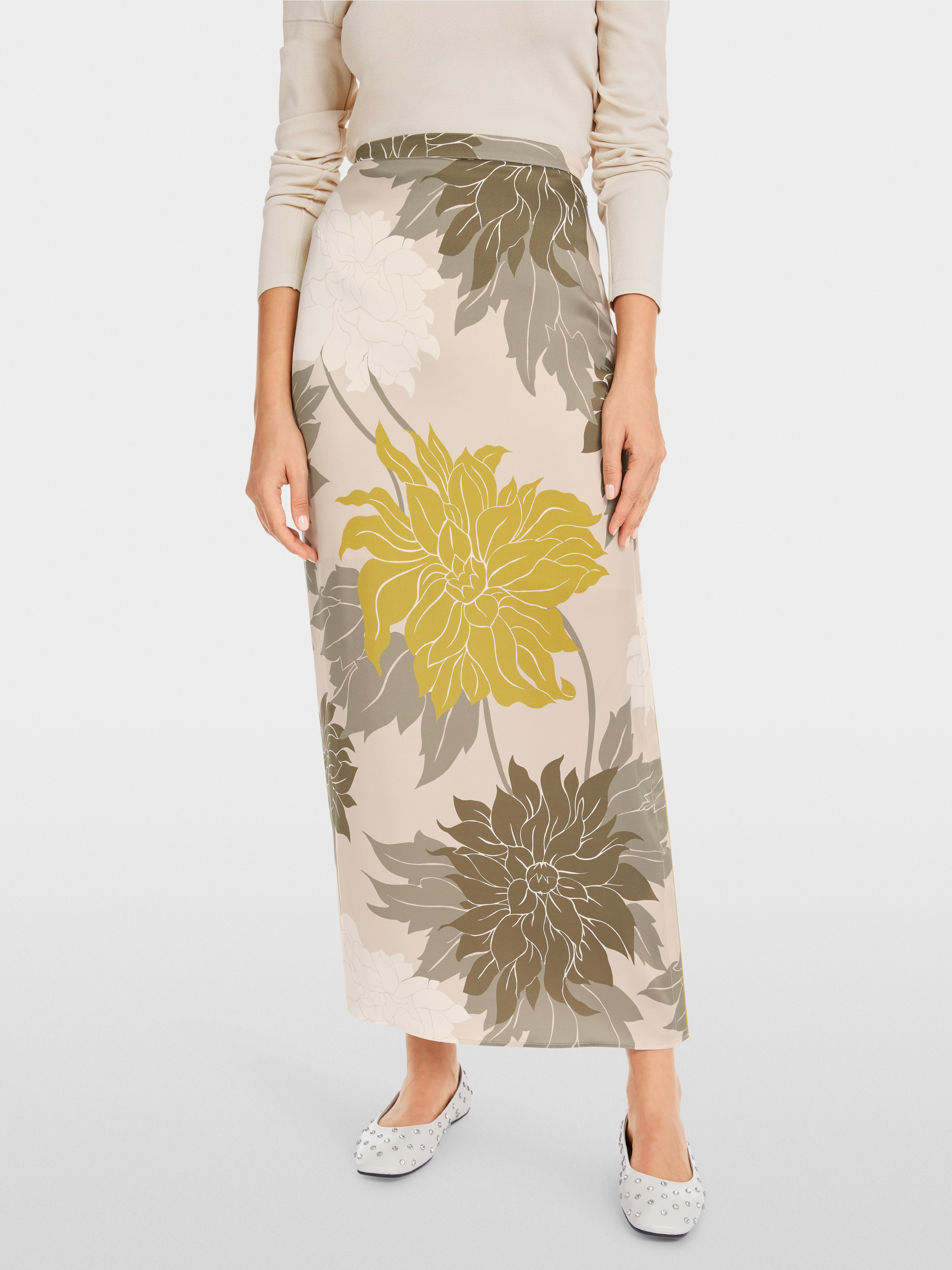 Marc-Cain Elegant glänzender Seidenrock