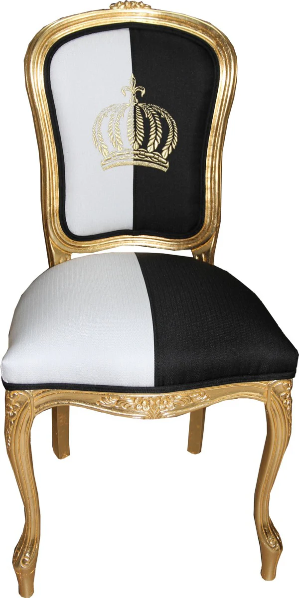 Pompöös by Barock dining room chair black / white / gold - Pompöös baroque chair designed by Harald Glööckler