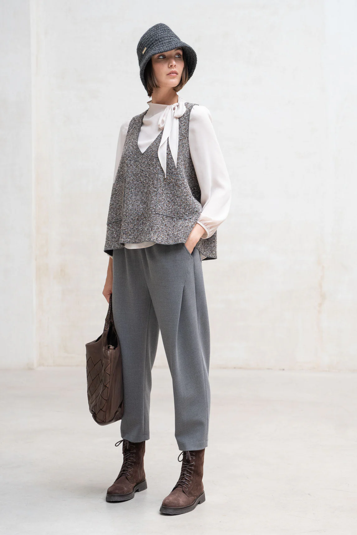 Rivera-Spanien Top Pavia grau meliert