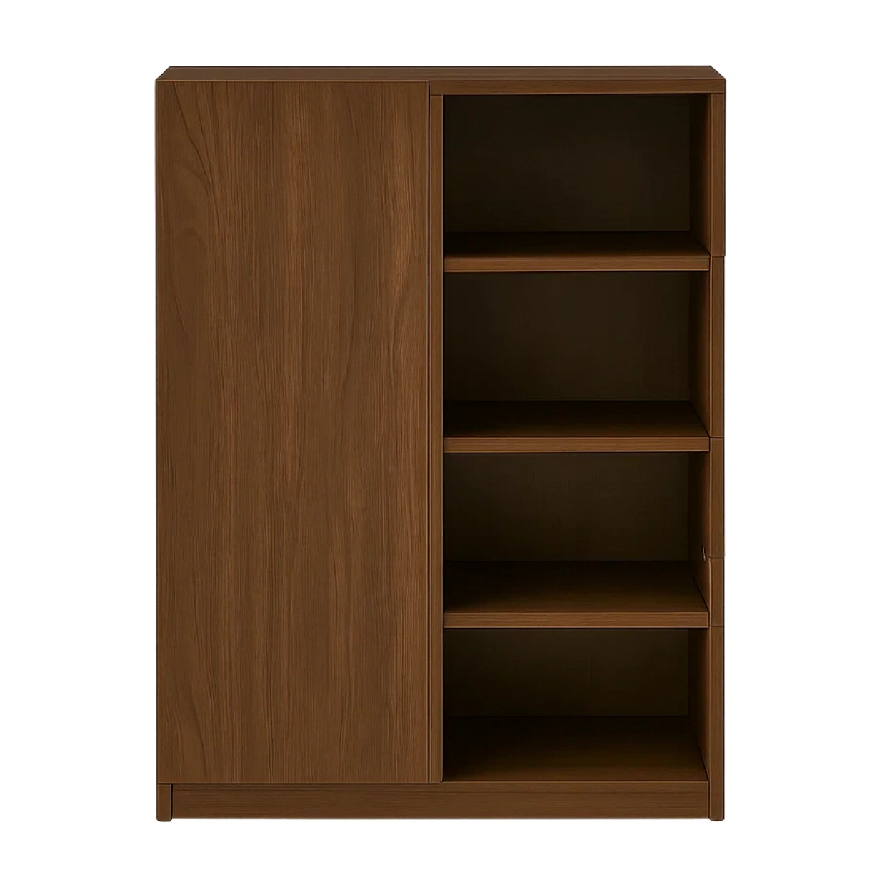 Vitrine mit blickdichter Tür, 4 Einlegeböden, Spanplatte, dunkelbraun, Montage erforderlich, für den Innenbereich, 80 x 35 x 110 cm - vdCFRAbFyYYw