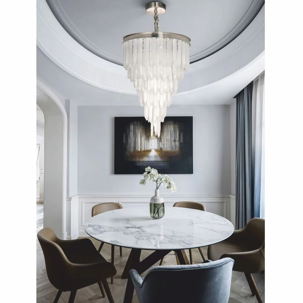 Luxury crystal chandelier silver Ø 60 x H. 75 cm - Luxury Interior