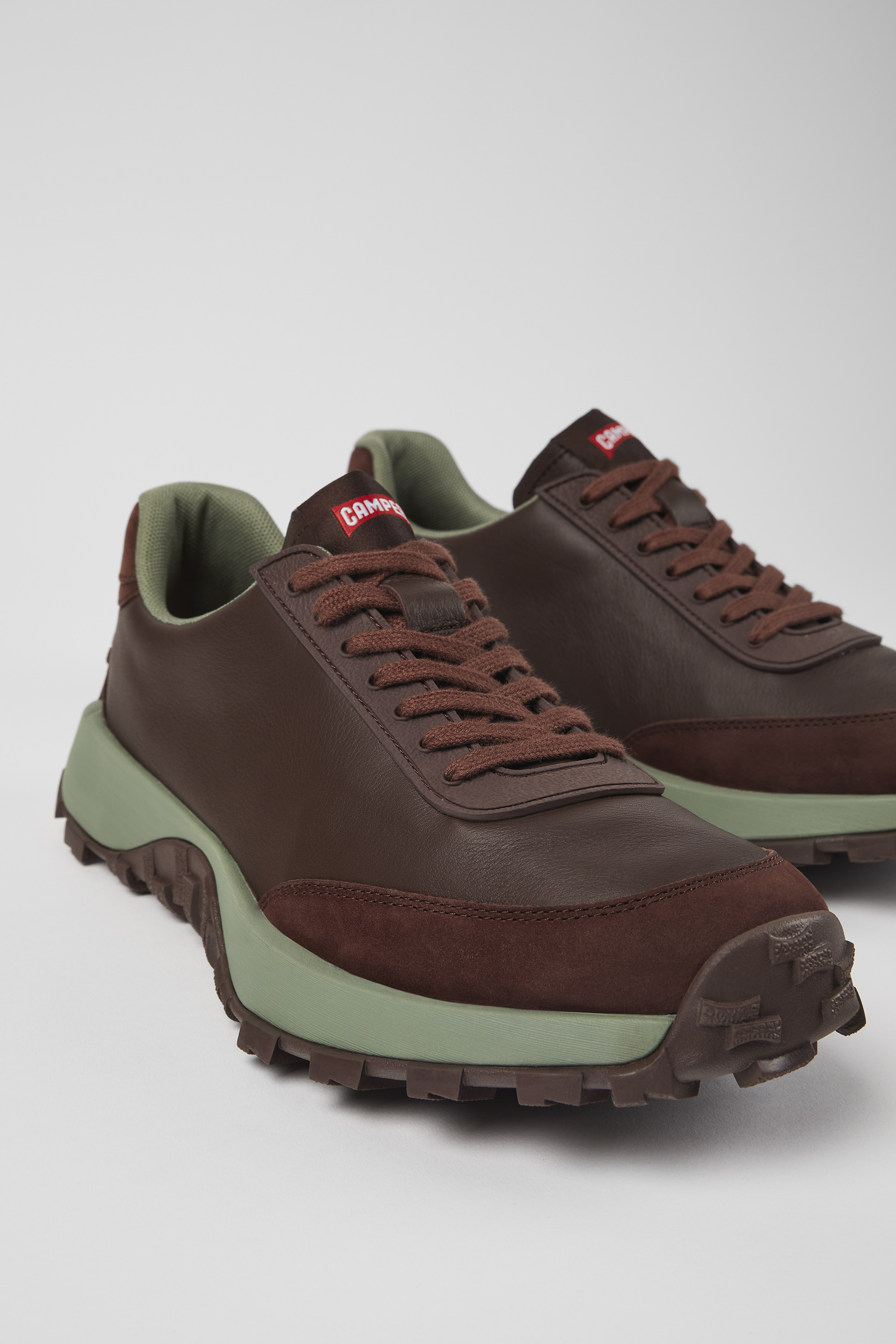 Drift Trail VIBRAM - Burgunder Leder und Nubuck Turnschuhe für Herren