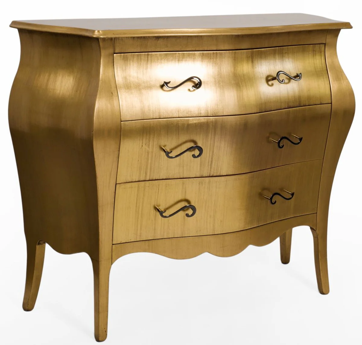 Luxury Baroque chest of drawers gold - Handcrafted solid wood chest of drawers with 3 drawers - Luxury furniture in the Baroque style - Baroque furniture - Baroque furnishings - Noble & magnificent